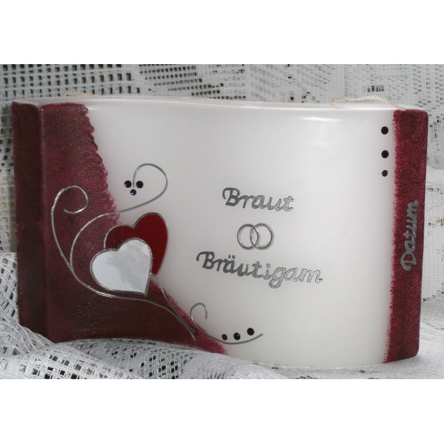 Hochzeitskerze "Bordeaux"