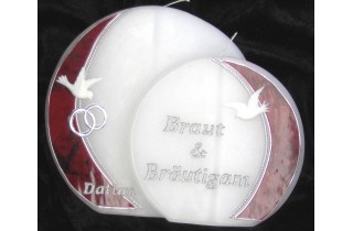 Hochzeitskerze "WeddingRings"
