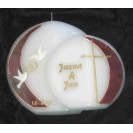 Hochzeitskerze "WeddingRings"