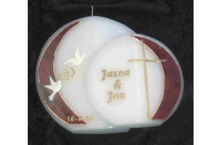 Hochzeitskerze "WeddingRings"