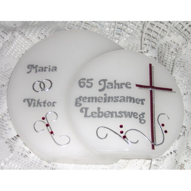 JubilÃ¤umskerze "Eiserne Hochzeit"