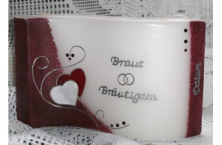 Hochzeitskerze "Bordeaux"